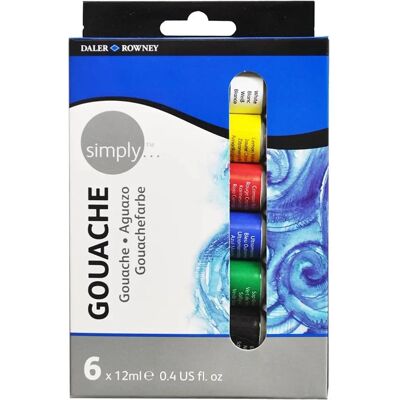 Daler-Rowney Daler-Rowney Jednoduchá sada gouache trubice Daler-Rowney Daler-Rowney Jednoduchá sada gouache trubice