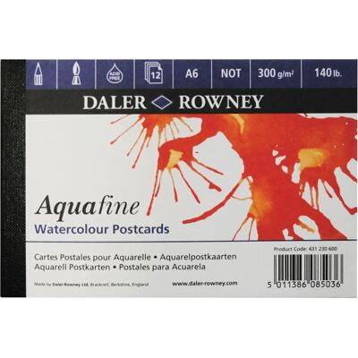 Daler-Rowney Aquafine Watercolour Texture Postcard Pad - Watercolour Paper Daler-Rowney Aquafine Watercolour Texture Postcard Pad - Watercolour Paper