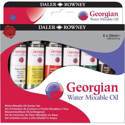 Ensemble de peintures à l'huile à diluer à l'eau Georgian de Daler-Rowney - Publicité Ensemble de peintures à l'huile à diluer à l'eau Georgian de Daler-Rowney - Publicité