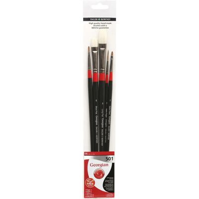 Daler-Rowney Georgian Wallet 501 - Manico lungo - Brush set Daler-Rowney Georgian Wallet 501 - Manico lungo - Brush set