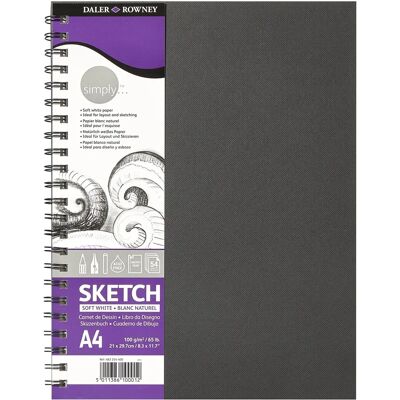 Daler Rowney - Model 482254400 - Skicák se spirálou A4 - 54 listů Daler Rowney - Model 482254400 - Skicák se spirálou A4 - 54 listů