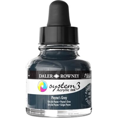 Daler-Rowney System3 Acrylic Ink - Various Colors - 29.5ml Bottles Daler-Rowney System3 Acrylic Ink - Various Colors - 29.5ml Bottles