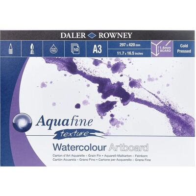 Daler-Rowney Aquafine Bloc d'Aquarelle Pressé à Froid - A3 Daler-Rowney Aquafine Bloc d'Aquarelle Pressé à Froid - A3