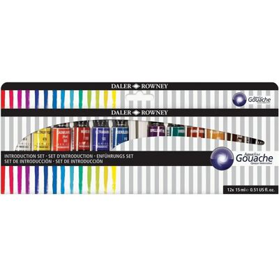 Daler-Rowney Aquafine Gouache 12x15ml - Gouache Paint Set Daler-Rowney Aquafine Gouache 12x15ml - Gouache Paint Set