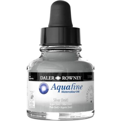 Daler-Rowney - Aquafine Watercolour Ink 29,5ml - 702 Silver Imit. - Watercolour Ink Daler-Rowney - Aquafine Watercolour Ink 29,5ml - 702 Silver Imit. - Watercolour Ink