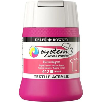 Daler-Rowney White Acrylic Textile Screen Printing Paint - 250ml Daler-Rowney White Acrylic Textile Screen Printing Paint - 250ml