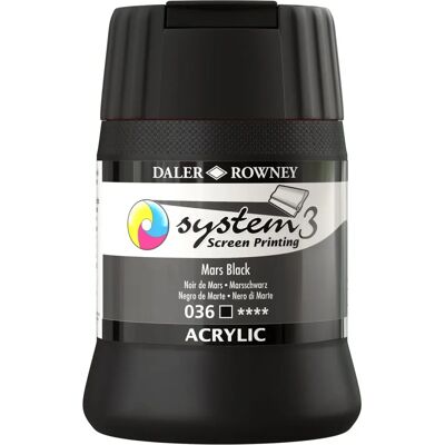 Pintura Acrílica System3 de Daler-Rowney - 250ml - Negro Pintura Acrílica System3 de Daler-Rowney - 250ml - Negro