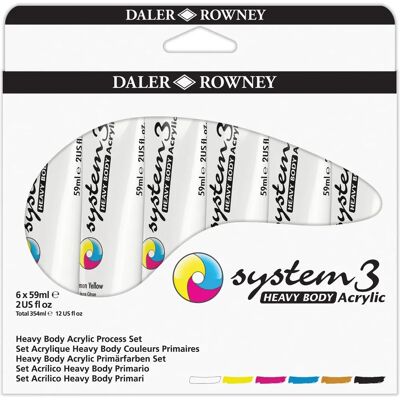 Daler-Rowney System 3 Heavy Body Acrylic Set - 6 x 59ml Daler-Rowney System 3 Heavy Body Acrylic Set - 6 x 59ml