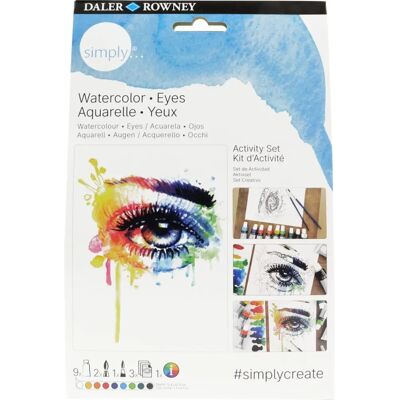 Daler-Rowney Simply Watercolour Eyes Activity Set - Art Supplies Daler-Rowney Simply Watercolour Eyes Activity Set - Art Supplies