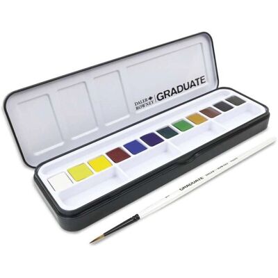 Daler-Rowney Graduate Wasserfarben-Set mit 12 Farben + Pinsel Daler-Rowney Graduate Wasserfarben-Set mit 12 Farben + Pinsel
