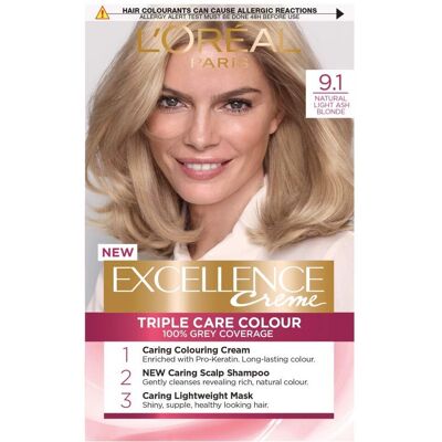 L'Oreal Paris Excellence Creme Coloration Permanente - Blond Frais Lumière Naturel L'Oreal Paris Excellence Creme Coloration Permanente - Blond Frais Lumière Naturel