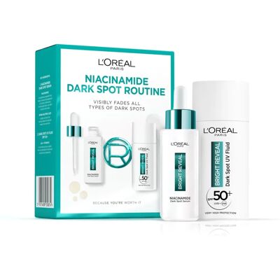 L'Oréal Paris Bright Reveal Niacinamide Rutina para Manchas - Con Serum y SPF50+ L'Oréal Paris Bright Reveal Niacinamide Rutina para Manchas - Con Serum y SPF50+