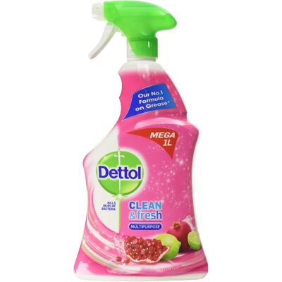 Dettol Power and Fresh Pomegranate Multi-Purpose Cleaner - 1 Litre Dettol Power and Fresh Pomegranate Multi-Purpose Cleaner - 1 Litre