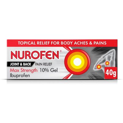Nurofen Brand: Nurofen Max Strength Gel 10% - Pain Relief for Joints & Back Nurofen Brand: Nurofen Max Strength Gel 10% - Pain Relief for Joints & Back