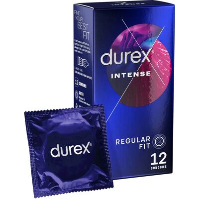 Durex Intense Ribbed & Dotted Condoms - Mint Flavoured, 12 Pack Durex Intense Ribbed & Dotted Condoms - Mint Flavoured, 12 Pack