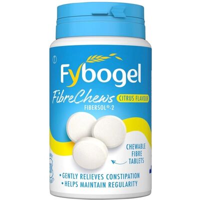Fybogel Fybogel Fibre Chews - Citrus Flavour - 30 Tablets - Constipation Relief Fybogel Fybogel Fibre Chews - Citrus Flavour - 30 Tablets - Constipation Relief