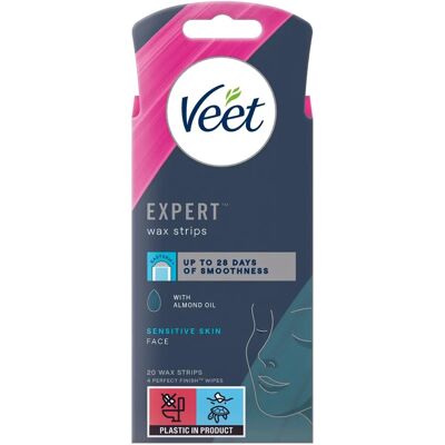 Veet Expert Strisce di Cera Fredda per il Viso - Strisce Depilatorie Veet Expert Strisce di Cera Fredda per il Viso - Strisce Depilatorie