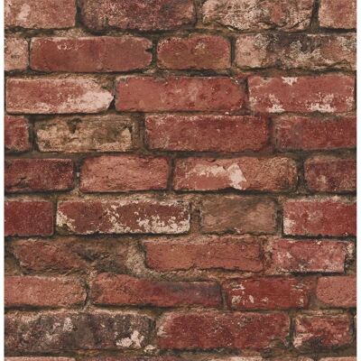 Papier Peint Effet Briques Rouges Fine Decor - Design Rustique, 10m, Lavable - Publicité Papier Peint Effet Briques Rouges Fine Decor - Design Rustique, 10m, Lavable - Publicité