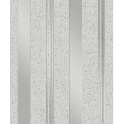 Fine Decor Zilveren Kwarts Strepen Behang - Muurbedekking Fine Decor Zilveren Kwarts Strepen Behang - Muurbedekking