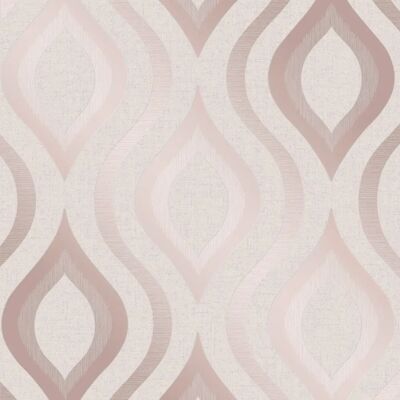 Carta da Parati Geometrica Quartz Oro Rosa di Fine Decor - 10m x 52cm Carta da Parati Geometrica Quartz Oro Rosa di Fine Decor - 10m x 52cm
