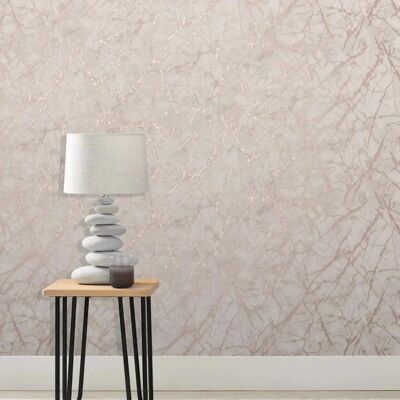 Papel Pintado Mármol Oro Rosa - Papel Papel Pintado Mármol Oro Rosa - Papel