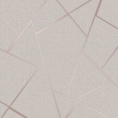 Papel tapiz fractal de cuarzo en oro rosa de Fine Decor FD42282 Papel tapiz fractal de cuarzo en oro rosa de Fine Decor FD42282