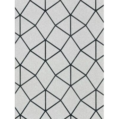 Fine Decor Geo Trellis Silver Wallpaper - Wallpaper Fine Decor Geo Trellis Silver Wallpaper - Wallpaper
