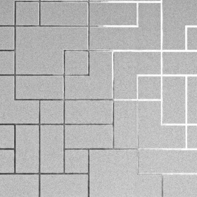 Carta da Parati Geometrica Grigia Argento di Fine Decor - Decorazione Murale Carta da Parati Geometrica Grigia Argento di Fine Decor - Decorazione Murale