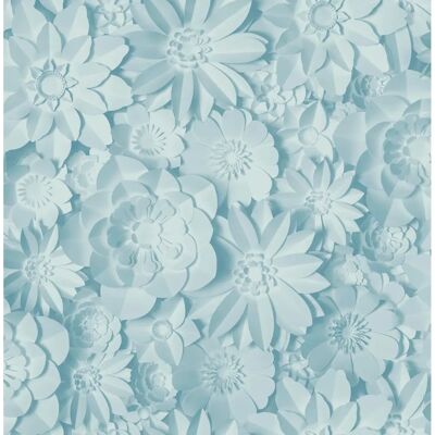 Fine Decor Dimensions Floral Light Blue Wallpaper - Wallpaper Fine Decor Dimensions Floral Light Blue Wallpaper - Wallpaper