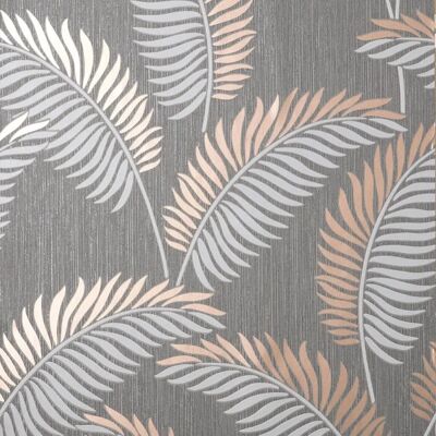 Papier Peint Fine Decor Feuille de Cascade Gris Or Rose - Papier peint - Publicité Papier Peint Fine Decor Feuille de Cascade Gris Or Rose - Papier peint - Publicité