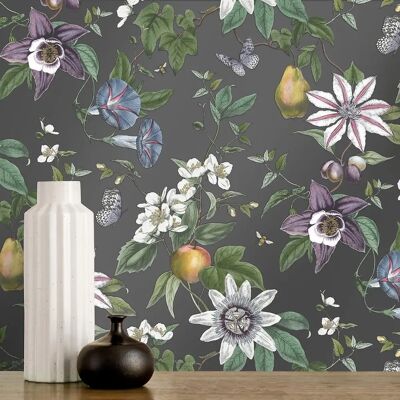 Fine Decor Sierra Floral Black Wallpaper FD43060 - Wallpaper Fine Decor Sierra Floral Black Wallpaper FD43060 - Wallpaper