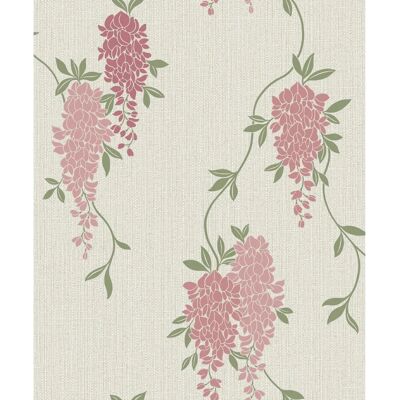 Papel Pintado Floral Rosa Wisteria - Papel Pintado Papel Pintado Floral Rosa Wisteria - Papel Pintado