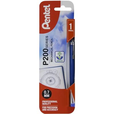 Pentel P200 Mechanical Pencil - 0.7mm Blue - Drawing & Writing Pentel P200 Mechanical Pencil - 0.7mm Blue - Drawing & Writing