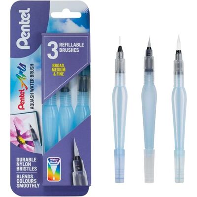 Set di Pennelli ad Acqua Pentel Aquash - Pennello ad Acqua Set di Pennelli ad Acqua Pentel Aquash - Pennello ad Acqua