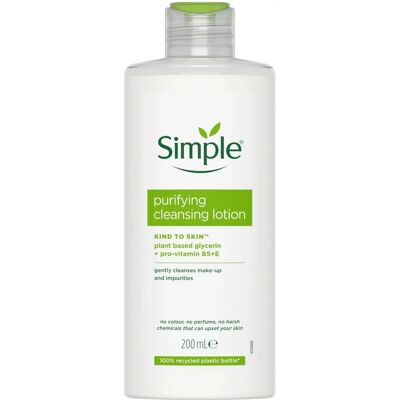 Simple Kind to Skin Purifying Cleansing Lotion 200ml Simple Kind to Skin Purifying Cleansing Lotion 200ml
