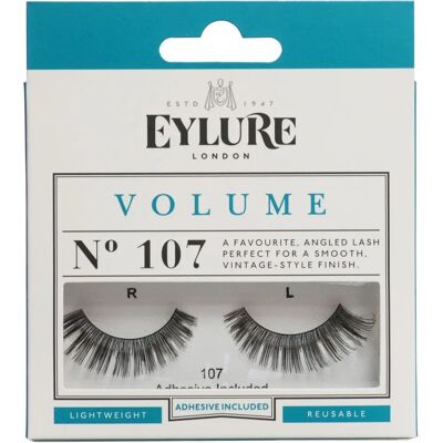 Eylure 107 Handmade False Eyelashes - Black - Full Volume Eylure 107 Handmade False Eyelashes - Black - Full Volume