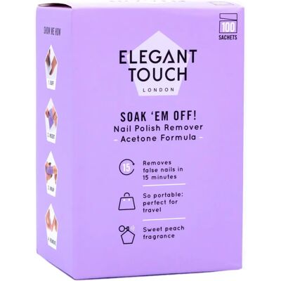 Elegant Touch Nail Decoration Kit - Soak Em Off - 100 Sachets Elegant Touch Nail Decoration Kit - Soak Em Off - 100 Sachets
