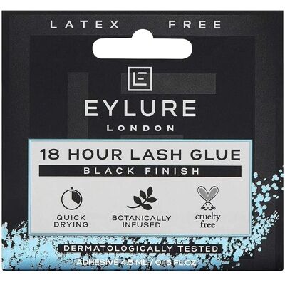 Eylure 18H Lash Glue - Black Finish - 4.5ml - Eyelash Adhesive Eylure 18H Lash Glue - Black Finish - 4.5ml - Eyelash Adhesive