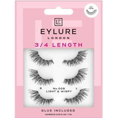 Eylure London 3/4 Length No. 008 False Lashes - Natural Look Eylure London 3/4 Length No. 008 False Lashes - Natural Look