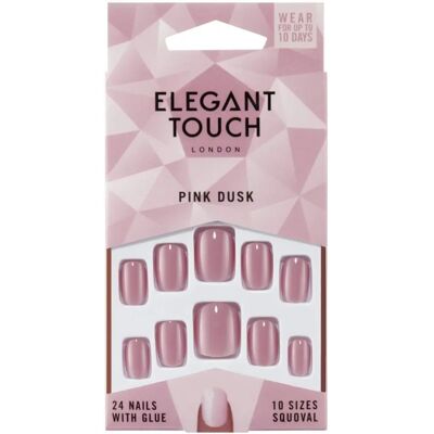 Elegant Touch Pink Dusk False Nails - Squoval Elegant Touch Pink Dusk False Nails - Squoval