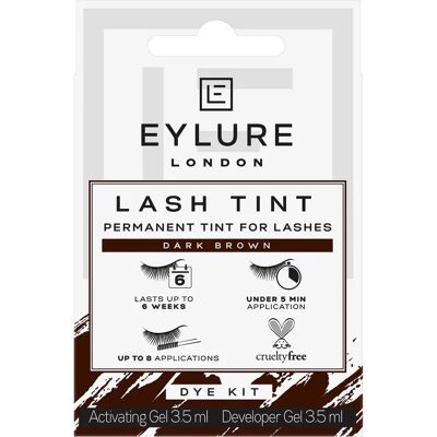 Eylure Dylash Dark Brown Eyelash Tint Kit - Permanent Dye Eylure Dylash Dark Brown Eyelash Tint Kit - Permanent Dye