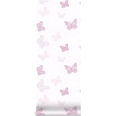 Papier peint Butterfly Print Superfresco Easy Rose/Lilac et Blanc - Papier peint - Publicité Papier peint Butterfly Print Superfresco Easy Rose/Lilac et Blanc - Papier peint - Publicité