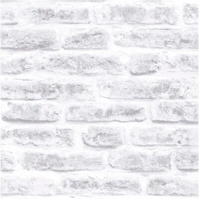 Superfresco Easy Weiß Ziegel Wand 3D Effekt Tapete - Wandbeklebung Superfresco Easy Weiß Ziegel Wand 3D Effekt Tapete - Wandbeklebung