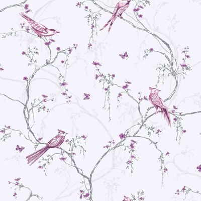 Superfresco Easy Lilac Tree Silhouette Butterfly Wallpaper - Wallcovering Superfresco Easy Lilac Tree Silhouette Butterfly Wallpaper - Wallcovering