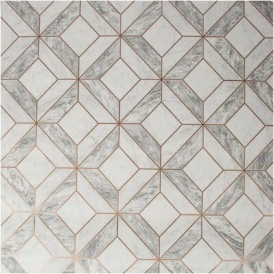 Graham Brown Contour Marble Marquetry White & Rose Gold Wallpaper - Wallpaper Graham Brown Contour Marble Marquetry White & Rose Gold Wallpaper - Wallpaper