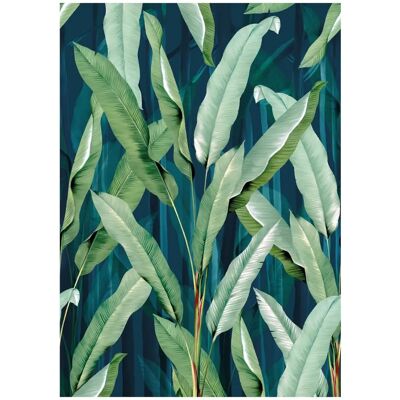 ART FOR THE HOME Blätter Wandbild - BlauGrün Botanische Tapete ART FOR THE HOME Blätter Wandbild - BlauGrün Botanische Tapete