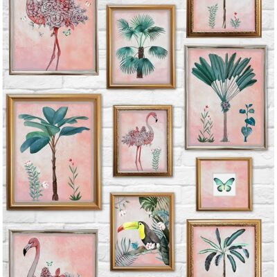 Fresco Tropical Rahmen Tapete - Tapete Fresco Tropical Rahmen Tapete - Tapete