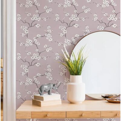 Fresco Pink Apple Blossom Tree Floral Wallpaper - Wallpaper Fresco Pink Apple Blossom Tree Floral Wallpaper - Wallpaper