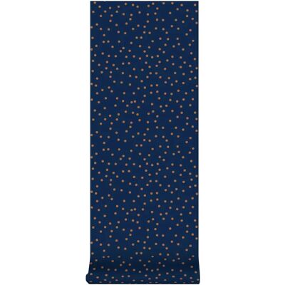 Graham & Brown Confetti Wallpaper Navy / Copper - Wallpaper Graham & Brown Confetti Wallpaper Navy / Copper - Wallpaper