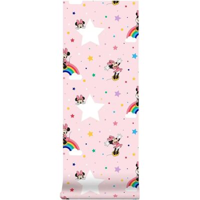 Graham & Brown Minnie Mouse Arcoíris Rosa Papel Pintado - Papel Graham & Brown Minnie Mouse Arcoíris Rosa Papel Pintado - Papel